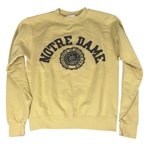 VINTAGE Champion EcoFleece Notre Dame Crewneck Collegiate Graphic Logo Unisex SM